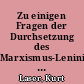 Zu einigen Fragen der Durchsetzung des Marxismus-Leninismus in der Berliner Parteiorganisation der KPD