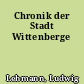 Chronik der Stadt Wittenberge