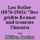 Leo Heller (1876-1941): "Der größte Kenner und treueste Chronist der Berliner Verbrecherwelt" : biographische Skizzen