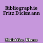 Bibliographie Fritz Dickmann