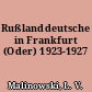 Rußlanddeutsche in Frankfurt (Oder) 1923-1927
