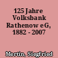 125 Jahre Volksbank Rathenow eG, 1882 - 2007