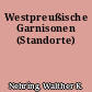 Westpreußische Garnisonen (Standorte)