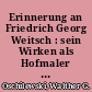 Erinnerung an Friedrich Georg Weitsch : sein Wirken als Hofmaler und Akademiedirektor in Berlin