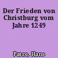Der Frieden von Christburg vom Jahre 1249