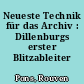 Neueste Technik für das Archiv : Dillenburgs erster Blitzableiter 1783-1787