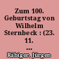Zum 100. Geburtstag von Wilhelm Sternbeck : (23. 11. 1834 - 20. 12. 1893)
