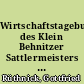 Wirtschaftstagebuch des Klein Behnitzer Sattlermeisters Gottfried Rüthnick 1922 - 1938