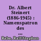 Dr. Albert Steinert (1886-1945) : Namenspatron des Krankenhauses und Ehrenbürger der Stadt Seehausen in der Altmark