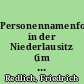 Personennamenforschung in der Niederlausitz (im Bezirk Cottbus)