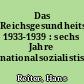 Das Reichsgesundheitsamt 1933-1939 : sechs Jahre nationalsozialistische Führung