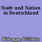 Stadt und Nation in Deutschland