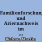 Familienforschung und Ariernachweis im Dritten Reich