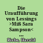 Die Uraufführung von Lessings >Miß Sara Sampson< 1753 in Frankfurt an der Oder