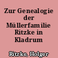 Zur Genealogie der Müllerfamilie Ritzke in Kladrum (Mecklenburg)