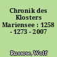 Chronik des Klosters Mariensee : 1258 - 1273 - 2007