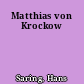 Matthias von Krockow