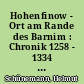 Hohenfinow - Ort am Rande des Barnim : Chronik 1258 - 1334 - 2007