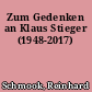 Zum Gedenken an Klaus Stieger (1948-2017)