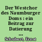 Der Westchor des Naumburger Doms : ein Beitrag zur Datierung und zum Verständnis der Standbilder