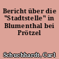 Bericht über die "Stadtstelle" in Blumenthal bei Prötzel
