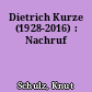 Dietrich Kurze (1928-2016) : Nachruf