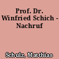 Prof. Dr. Winfried Schich - Nachruf