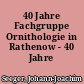 40 Jahre Fachgruppe Ornithologie in Rathenow - 40 Jahre Limicolenforschung