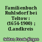 Familienbuch Ruhlsdorf bei Teltow : (1654-1900) ; (Landkreis Potsdam-Mittelmark)