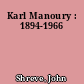 Karl Manoury : 1894-1966
