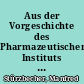 Aus der Vorgeschichte des Pharmazeutischen Instituts in Berlin-Dahlem