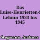 Das Luise-Henrietten-Stift Lehnin 1933 bis 1945