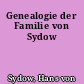 Genealogie der Familie von Sydow