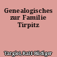 Genealogisches zur Familie Tirpitz