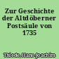Zur Geschichte der Altdöberner Postsäule von 1735