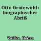 Otto Grotewohl : biographischer Abriß