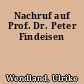 Nachruf auf Prof. Dr. Peter Findeisen