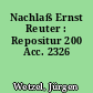 Nachlaß Ernst Reuter : Repositur 200 Acc. 2326